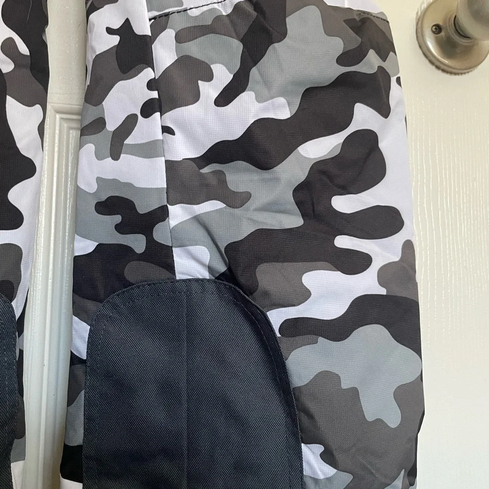 Arctix Kids Medium Camo Snow Bibs - Black & Gray EUC